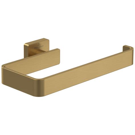 Villeroy Boch Elements Striking Towel Holder In Brushed Gold