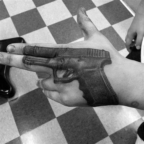 60 Glock Tattoo Ideas For Men - Handgun Designs