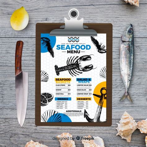 Seafood Menu Template