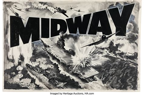 Original Poster Concept Artwork for Midway (Universal, 1976). ... | Lot ...