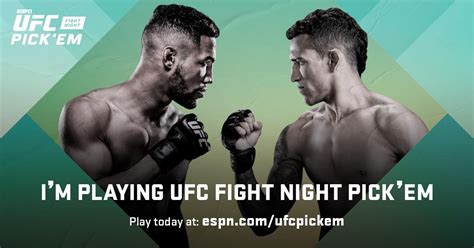 Espn Ufc Fight Night Pick Em How To Play