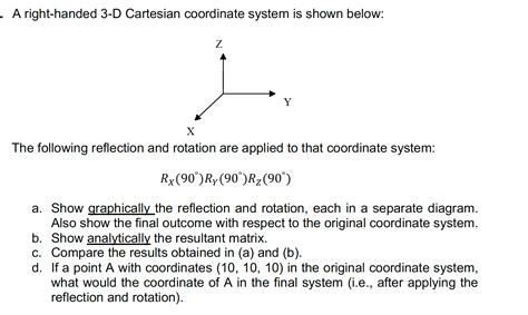 Solved A right-handed 3-D Cartesian coordinate system is | Chegg.com