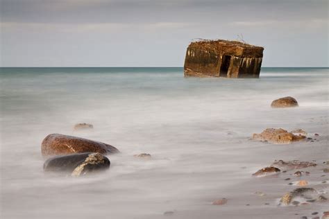 Ein Bunker an der Ostseeküste bei Wustrow Outdoor Water Waves