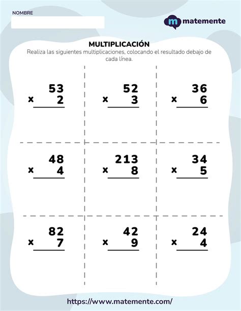 Ficha De Multiplicacion Ejercicios Para Cuarto De Primaria Hot Sex