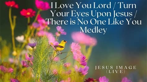 I Love You Lord Turn Your Eyes Upon Jesus There Is No One Like You