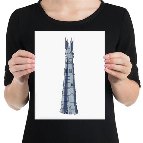 The Tower Orthanc Line Art Print Minimalist Lord of the Rings Isengard Wall Art Unframed - Etsy