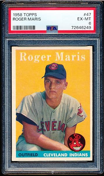 Lot Detail Topps Baseball Roger Maris Cleveland Indians