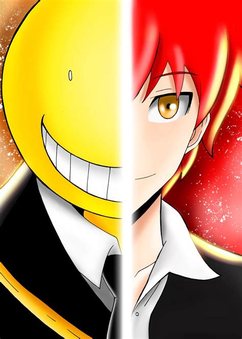 Koro Sensei X Karma Poster By Mogamat Watson Displate Karma Akabane Koro Poster