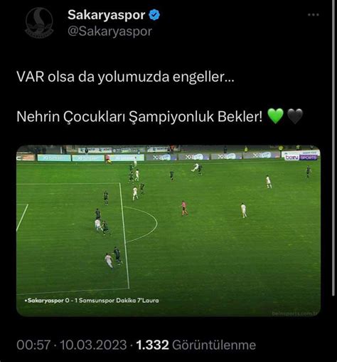 Trivela Spor on Twitter Sakaryaspor dan Samsunspor un Golü İçin Paylaşım