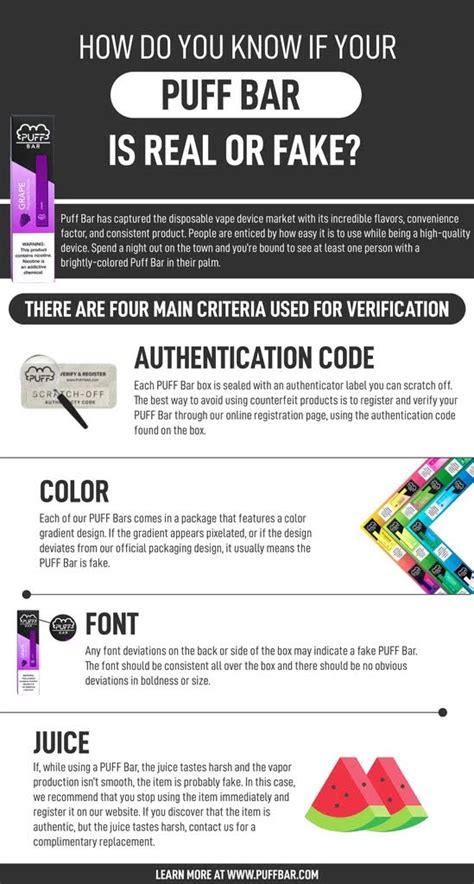 How Do You Know if Your Puff Bar is Real or Fake? #infographic ...