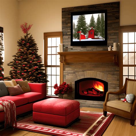 Winter Fireplace Graphic · Creative Fabrica