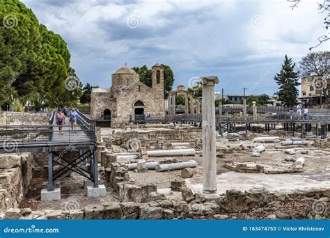 Agia Kyriaki Church The Ancient Chrysopolitissa Basilica Stock Image