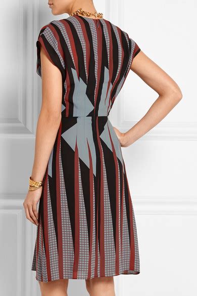 Gucci Printed Silk Crepe Dress Net A Porter Com