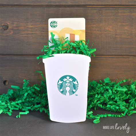 Diy Starbucks Gift Card Holder Make Life Lovely