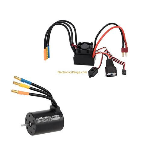 Waterproof 3650 3900KV Brushless Motor With 60A ESC Set For 1 10 Car