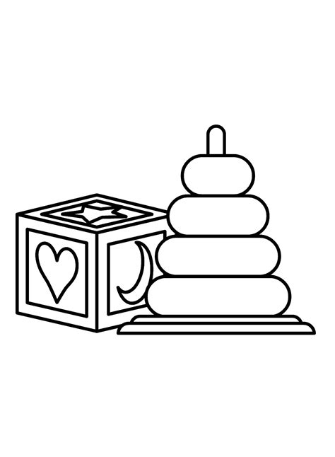 Baby Toys Coloring Page Free Printable Coloring Pages