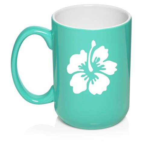 Hibiscus Flower Ceramic Coffee Mug Tea Cup T For Her Wife Sister