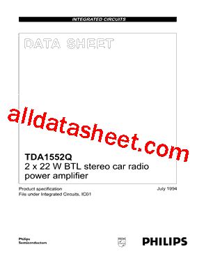 TDA1552Q Datasheet PDF NXP Semiconductors