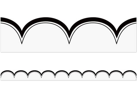 White With Black Scalloped Border At Lakeshore Learning