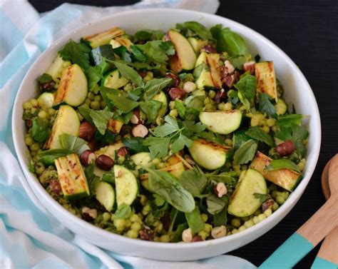 Recipe Charred Zucchini Israeli Couscous Salad