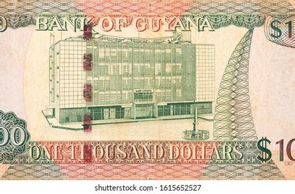 Guyana National Currency Bank Note Denomination Stock Photo