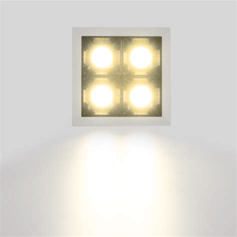 Downlight Led Cuadrado Empotrable W Focos Ugr Cri Chip