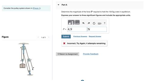 Solved Consider The Pulley System Shown In Determine The Chegg