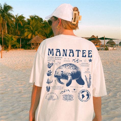 Shirt Manatee Gift Manatee Shirt Florida Beach Tee Manatee Anatomy Shirt Marine Biology Tshirt ...