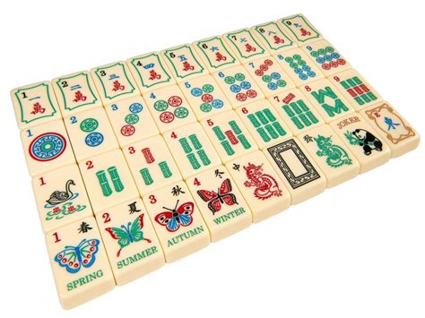 Ivory Mahjong Tiles Enhanced Size Set Of 166 2 Black Trays