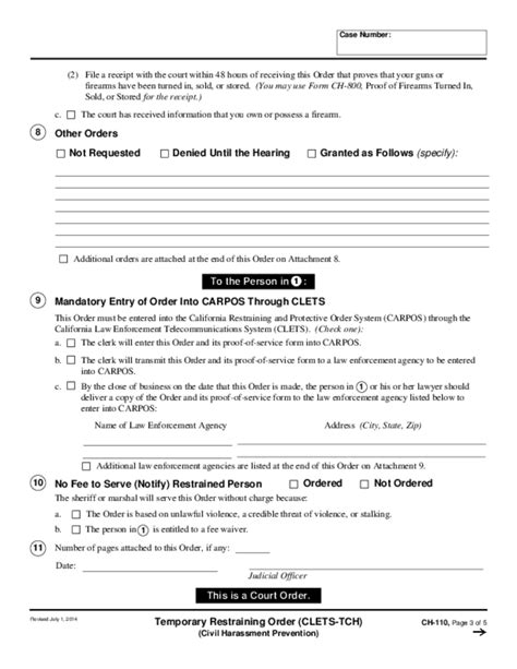 Printable Restraining Order Forms Santa Clara County Printable Forms