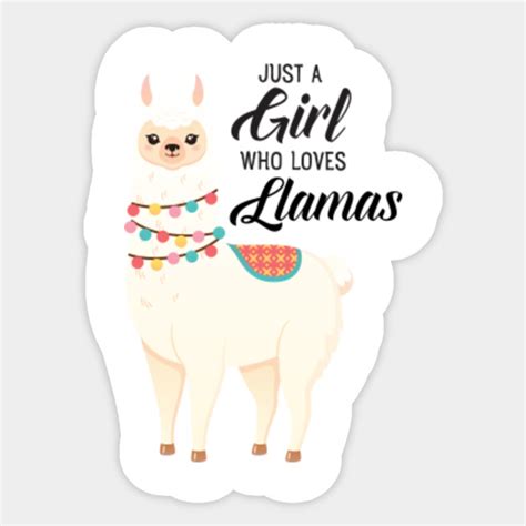 Just A Girl Who Loves Llamas Cute Llama Illustration Llama