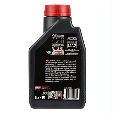 Motul 7100 4T 20w 50 20w50 Ester Synthetic Motorcycle 53 OFF