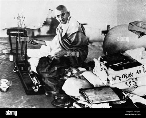 gandhi charkha spinning wheel black  white stock  images alamy