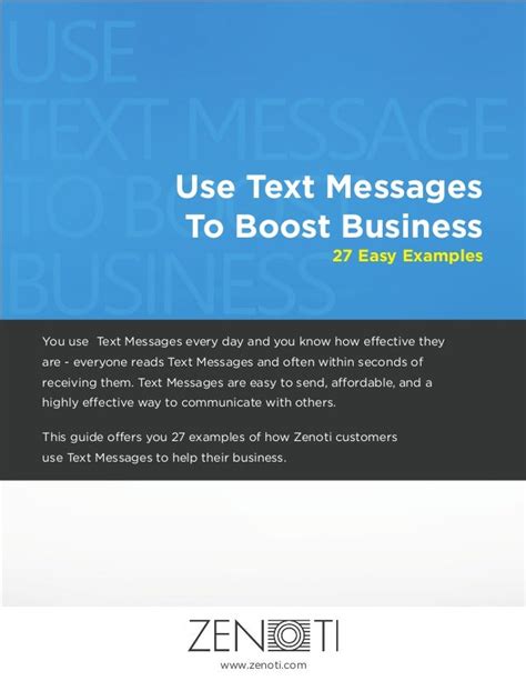 Use Text Messages To Boost Business 27 Examples