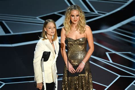 4k Jodie Foster Jennifer Lawrence Oscar 2018 Hd Wallpaper Rare