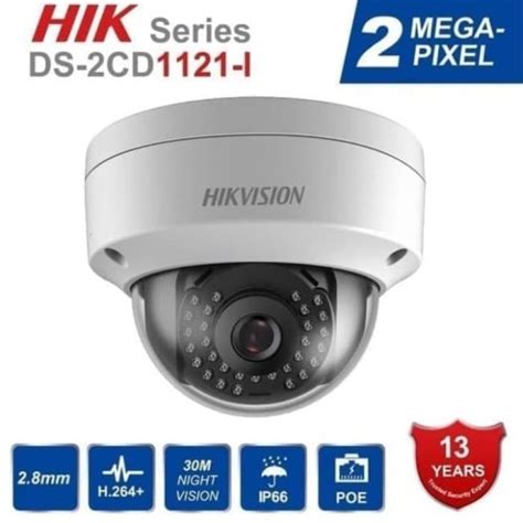 Jual DS 2CD1121 1 Hikvision CCTV IP Kamera 2MP DOME Indoor POE WDR