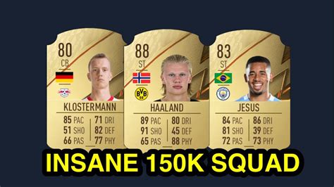 INSANE 150K HYBRID SQUAD BUILDER IN FIFA 22 FT KLOSTERMANN HAALAND