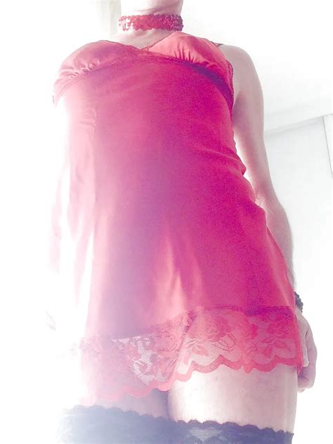 New Sexy Red Satin Lingerie And Black Stockings Nude Pics XHamster