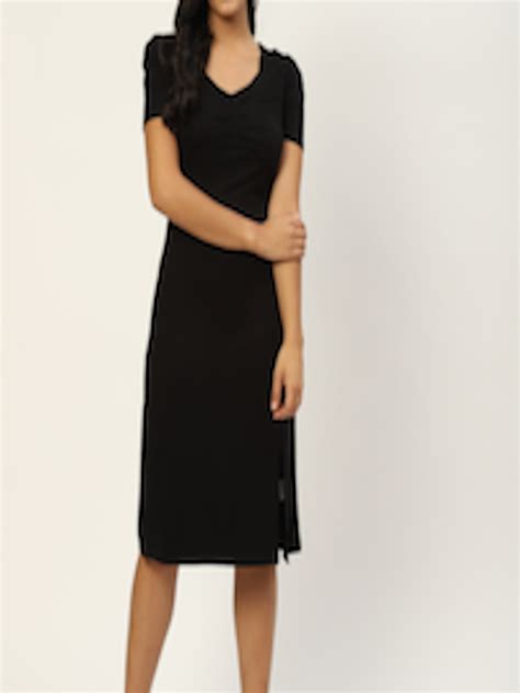 Buy Brinns Black A Line Midi Dress Dresses For Women 17968988 Myntra