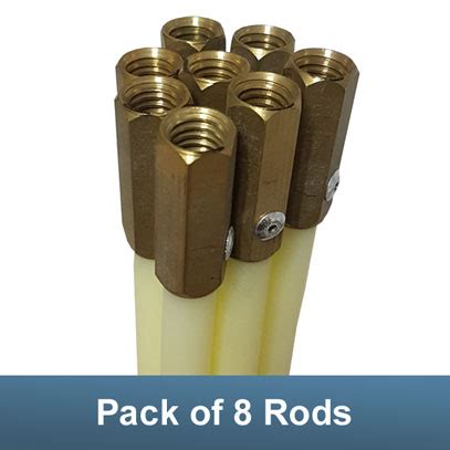 Chimney Sweeping Rod - Flexible Nylon - 1.5 Metre - Pack of 8 Rods