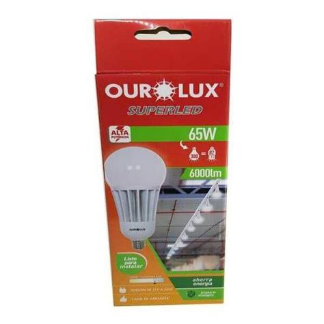 LÂMPADA LED ALTA POTENCIA BIVOLT 65 WATTS BRANCO FRIO 6500k OUROLUX