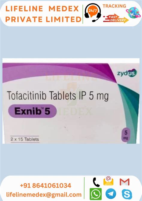 Xeljanz Tofacitinib Exnib 5 Mg Tablet At Rs 600strip Tofatas Tablet