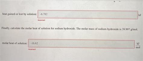 Use The Heat Of Solution Interactive To Calculate The Chegg