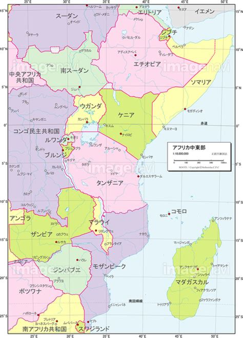 【地域図アフリカ中東部行政区分図】の画像素材19600813 地図素材ならイメージナビ