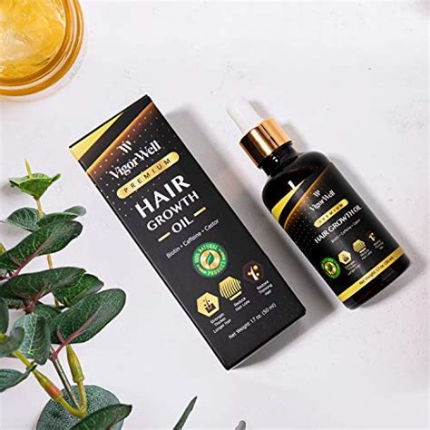 Hair Growth Oil Natural With Caffeine Biotin And Castor 2 Pack Hair Growth Oil For Stronger