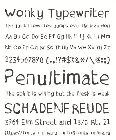 Wonky Typewriter font