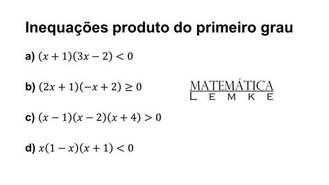 Inequação Do 1 Grau Exercícios BRAINCP