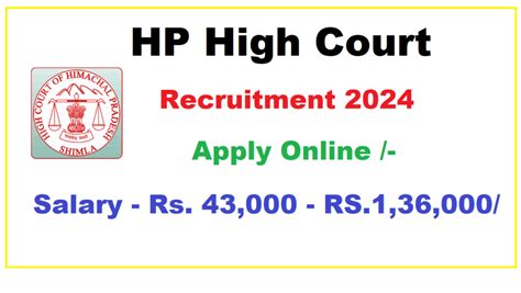 HP High Court Recruitment 2024 Apply Online JKUpdate In