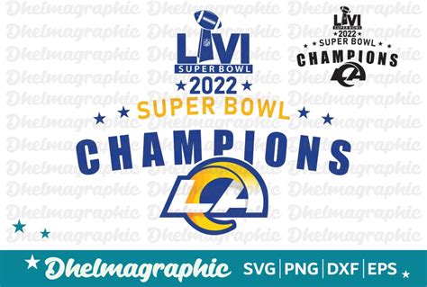 La Rams 2022 Super Bowl Champions Svg Layered Cut File For Cricut