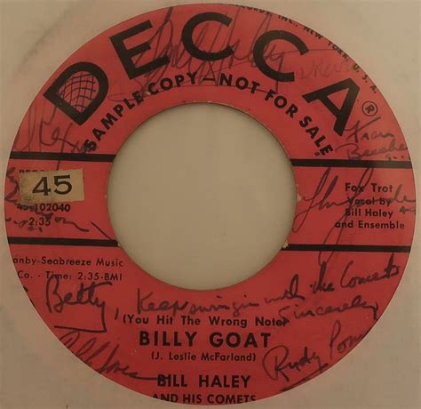 Angus Ashworth On Twitter Lot A Signed Bill Haley And The Comets